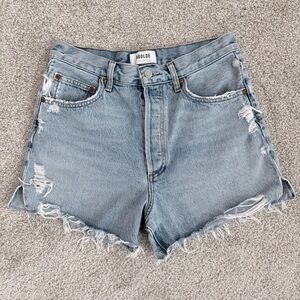 AGOLDE Dee Light Wash Distressed Denim Shorts size 28